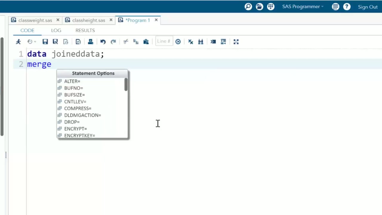 Merging Datasets: DATA Step MERGE vs. PROC SQL Joins Video Slide